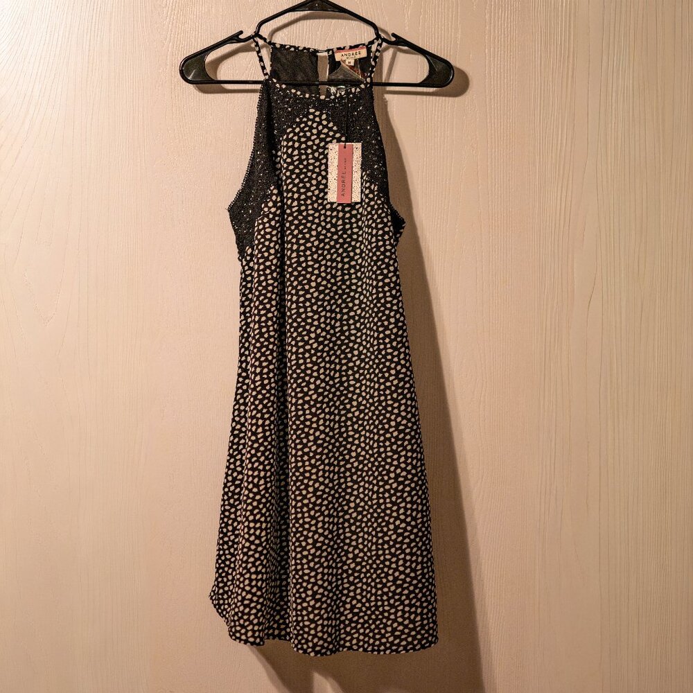 SALE Andrée by Unit Black & White Crochet Detail Dress – Size M – NWT
